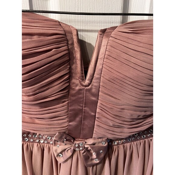 Pixie Lott Lipsy London Dress Sz 8 Rose Embellished Prom Bow Front Bling New - Picture 4 of 14